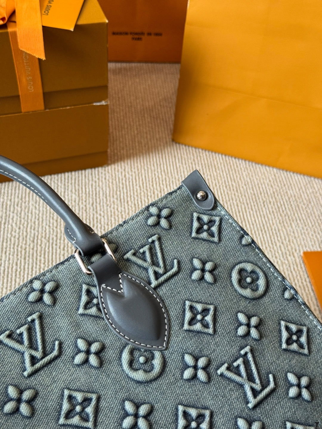 Fully embossed vintage tote