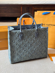 Fully embossed vintage tote