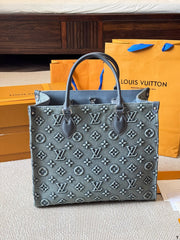 Fully embossed vintage tote