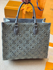 Fully embossed vintage tote