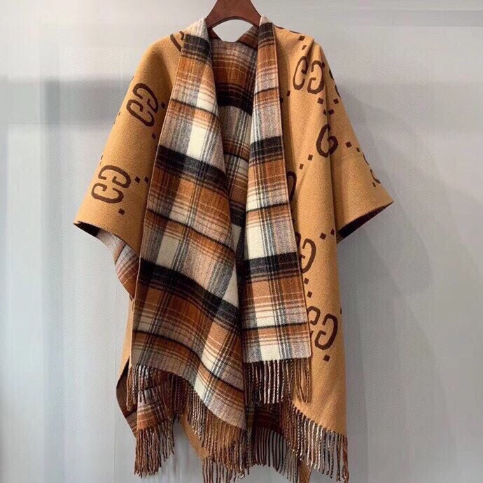 Vintage Double-Sided Jacquard Cape