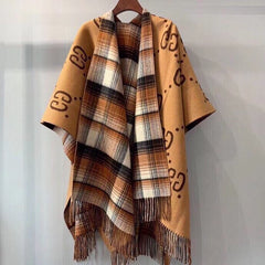 Vintage Double-Sided Jacquard Cape