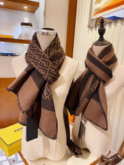 Vintage cashmere patchwork scarf