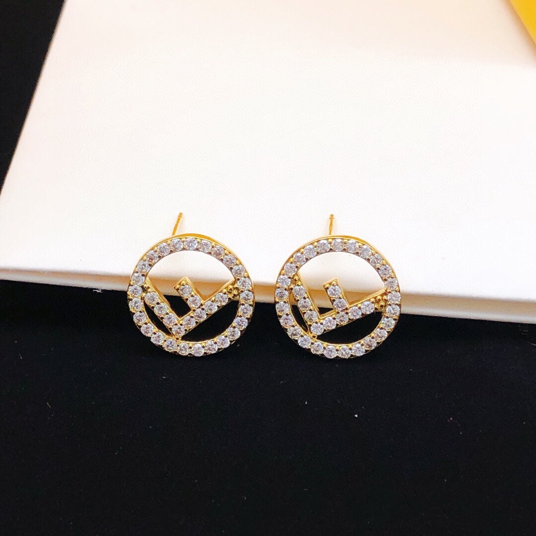 Diamond-Filled Earrings