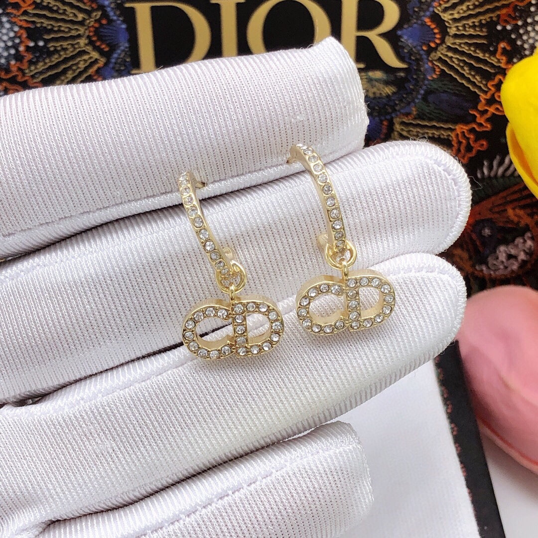 Diamond Pendant Earrings