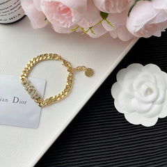 Crystal letter bracelet and necklace