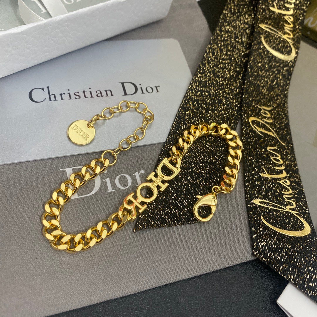 Crystal letter bracelet and necklace