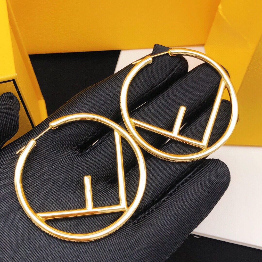 Diamond Edge Large Hoop Earrings