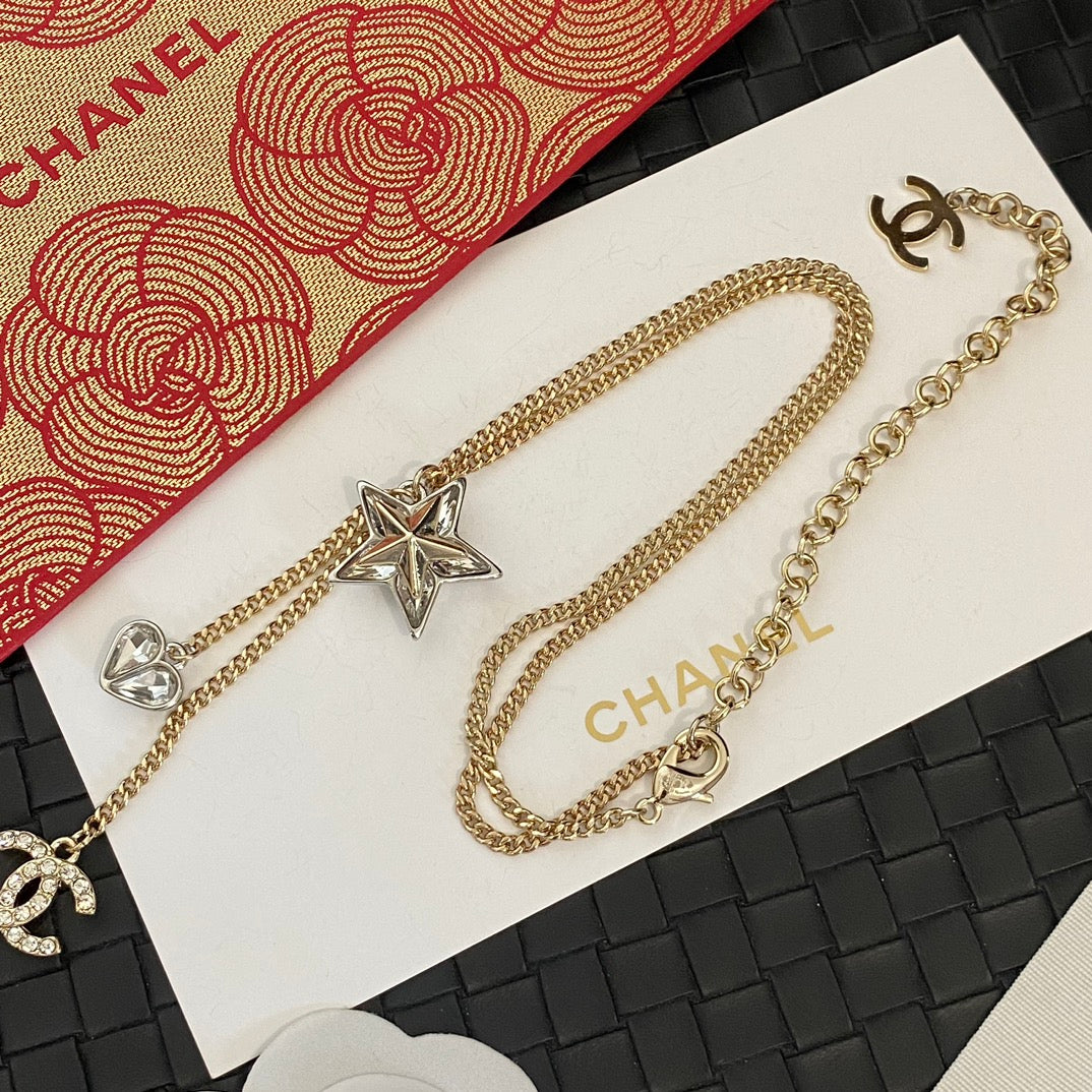 Star Heart Crystal Necklace
