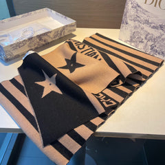 Vintage brown striped scarf