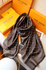 Elegant printed silk scarf