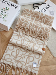 Printed wool and mohair scarf