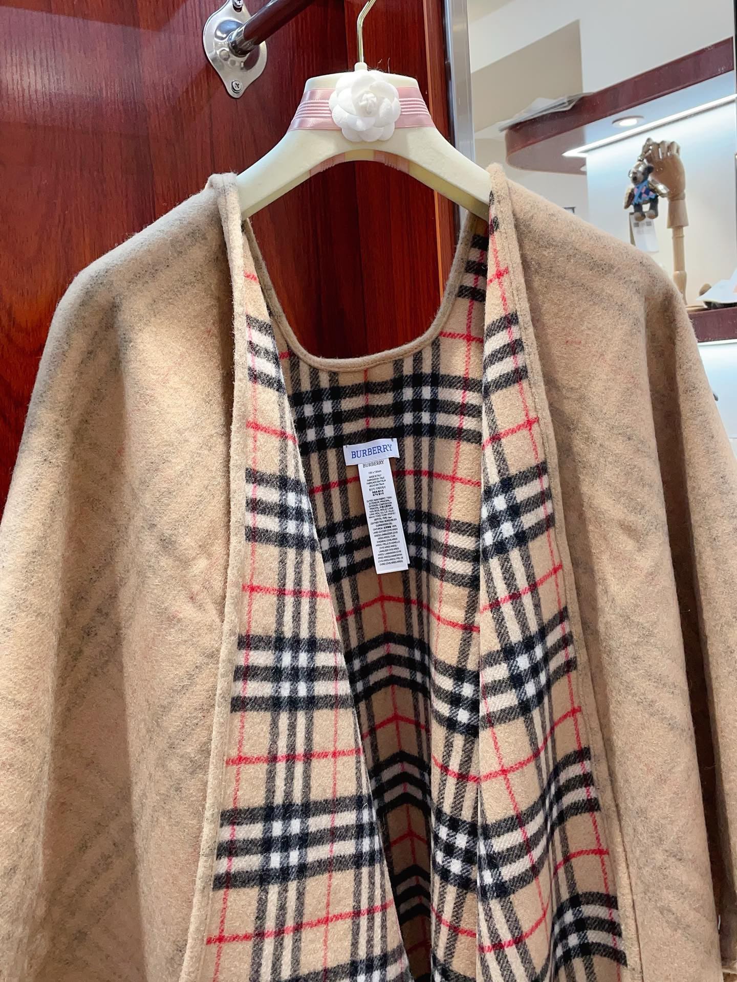 Reversible Vintage Plaid Cape