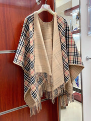 Reversible Vintage Plaid Cape