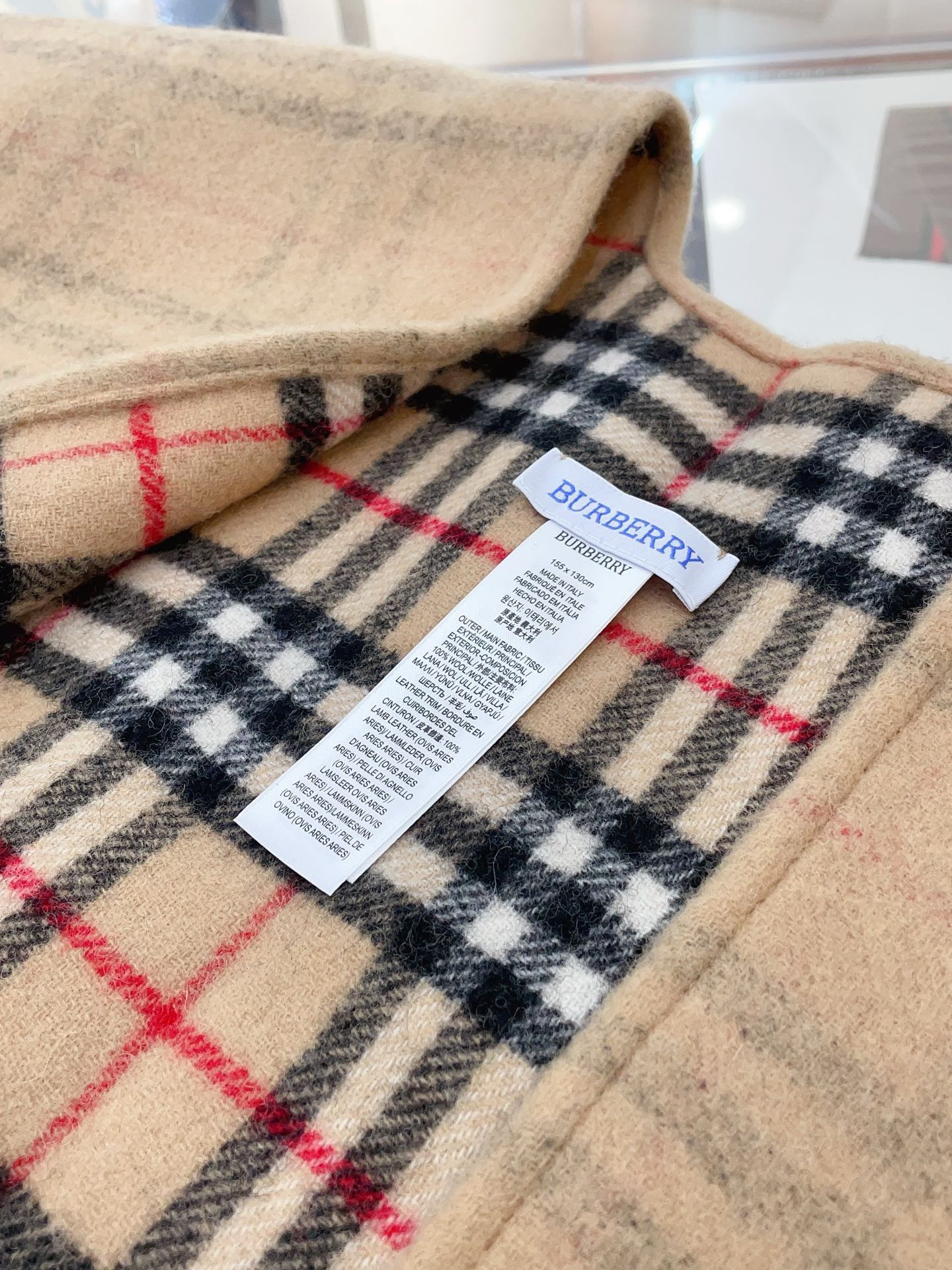 Reversible Vintage Plaid Cape