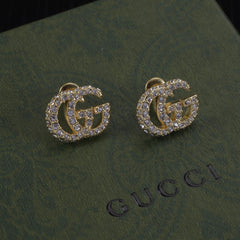 Classic versatile full diamond stud earrings