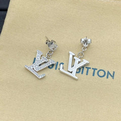 Full Diamond Letter Earrings