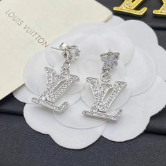 Full Diamond Letter Earrings