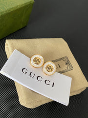 Monogram Hollow Pearl Earrings