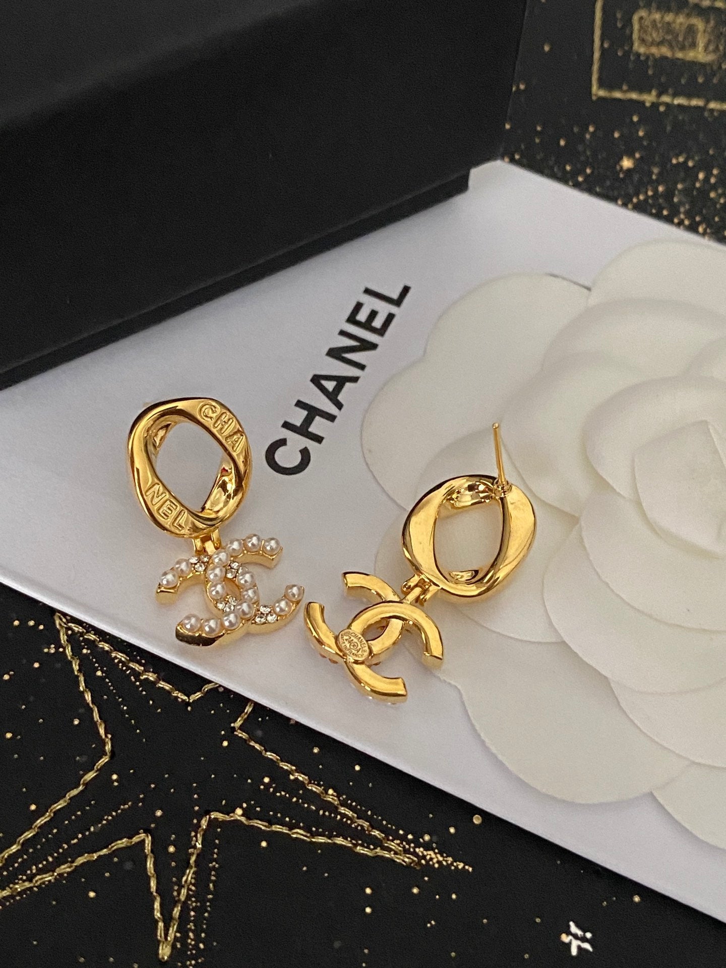Pearl Letter Drop Earrings