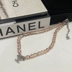 Pearl & Pink Bead Necklace