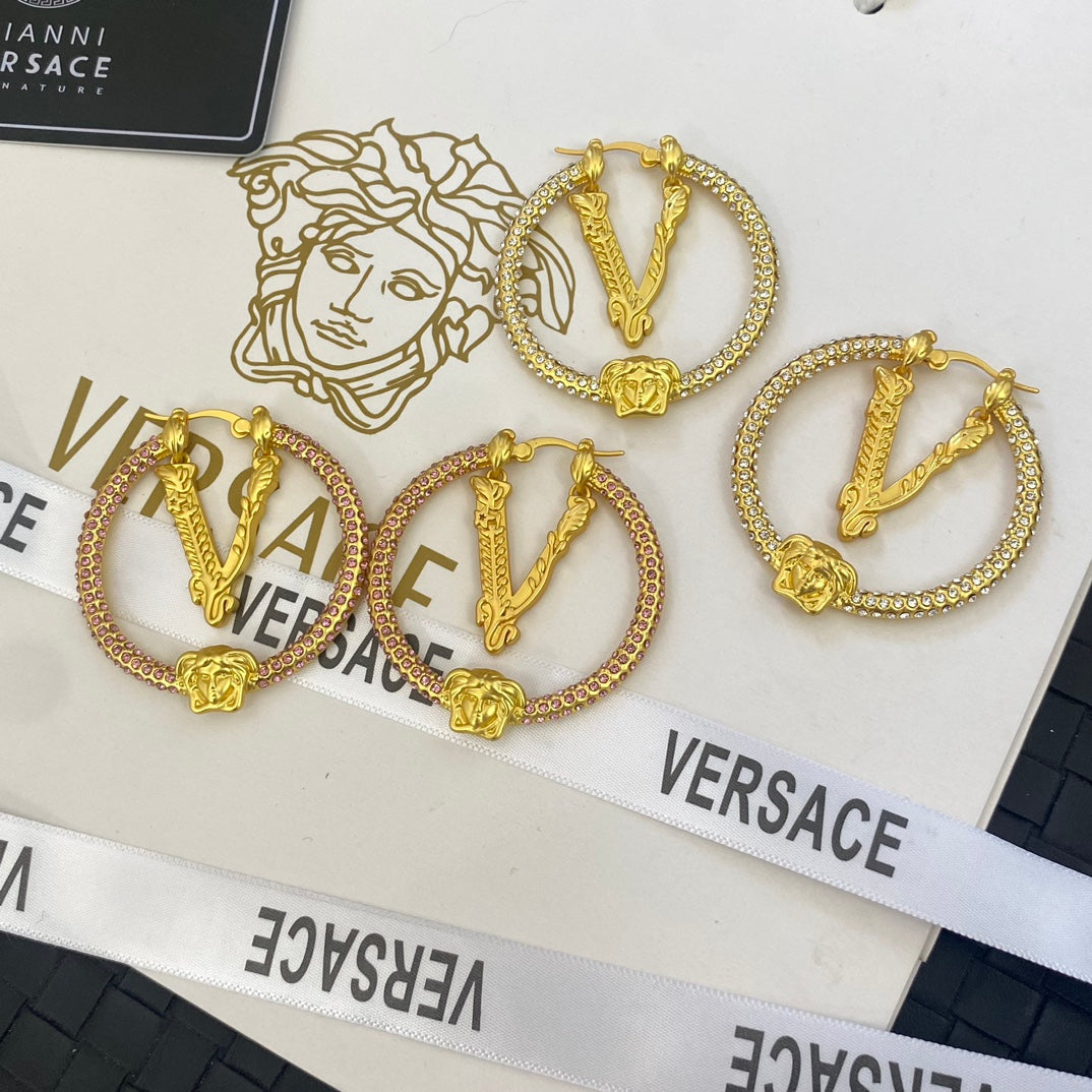 Full Diamond Avatar Hoop Earrings