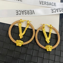 Full Diamond Avatar Hoop Earrings