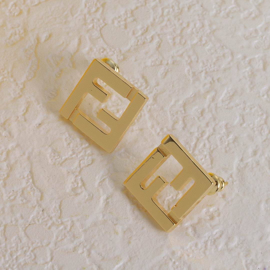 Metal Square Earrings