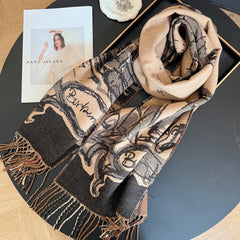 Vintage horse pattern scarf