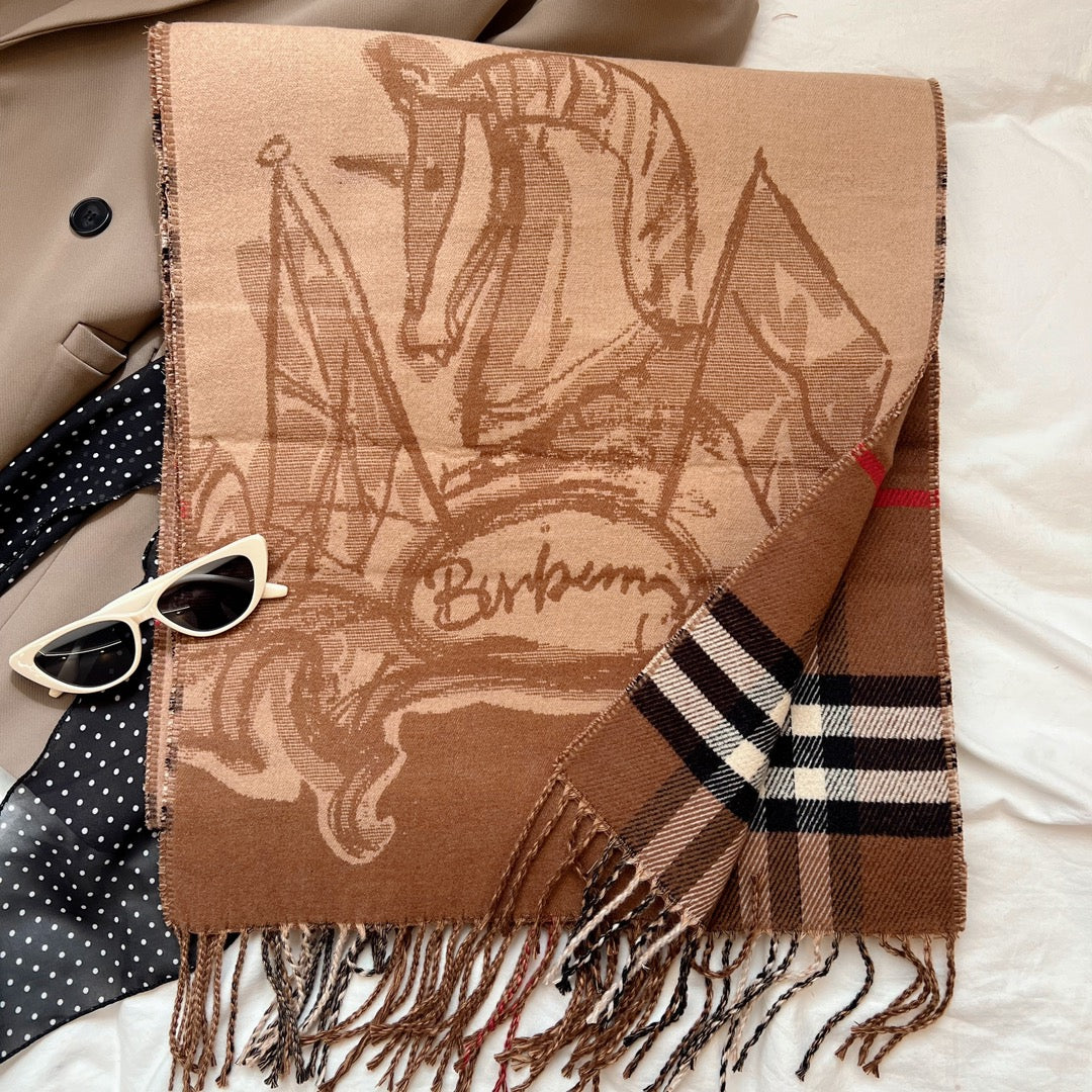 Vintage horse pattern scarf