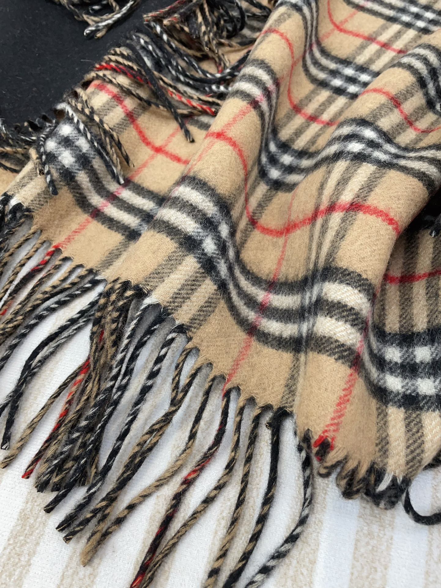 Reversible Black Vintage Plaid Cape