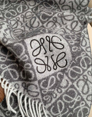 Printed tassel scarf