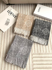Printed tassel scarf