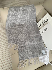Printed tassel scarf