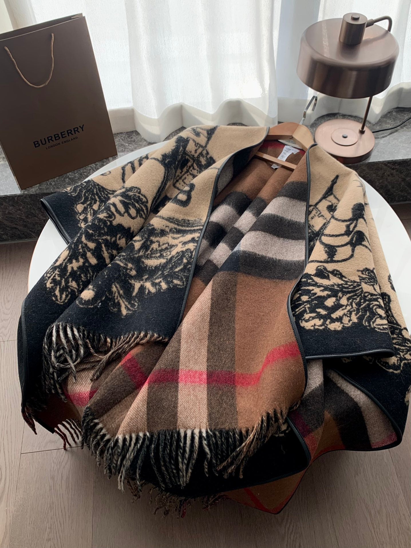 Double-sided Jacquard Cape