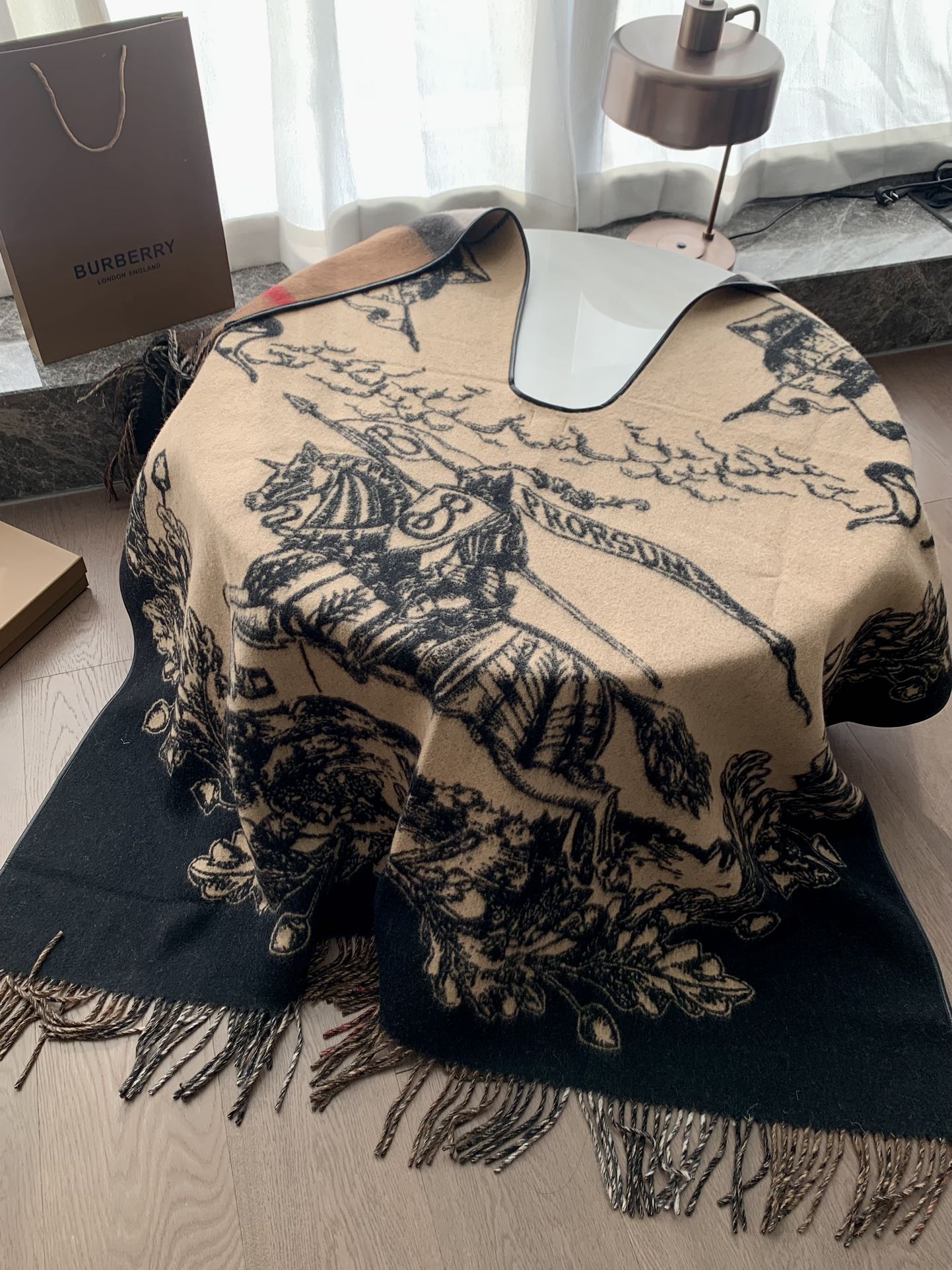 Double-sided Jacquard Cape