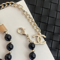 Vintage Black Bead Necklace