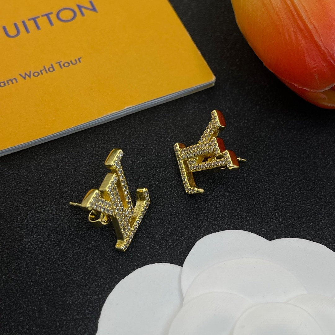 Full Diamond Stud Earrings