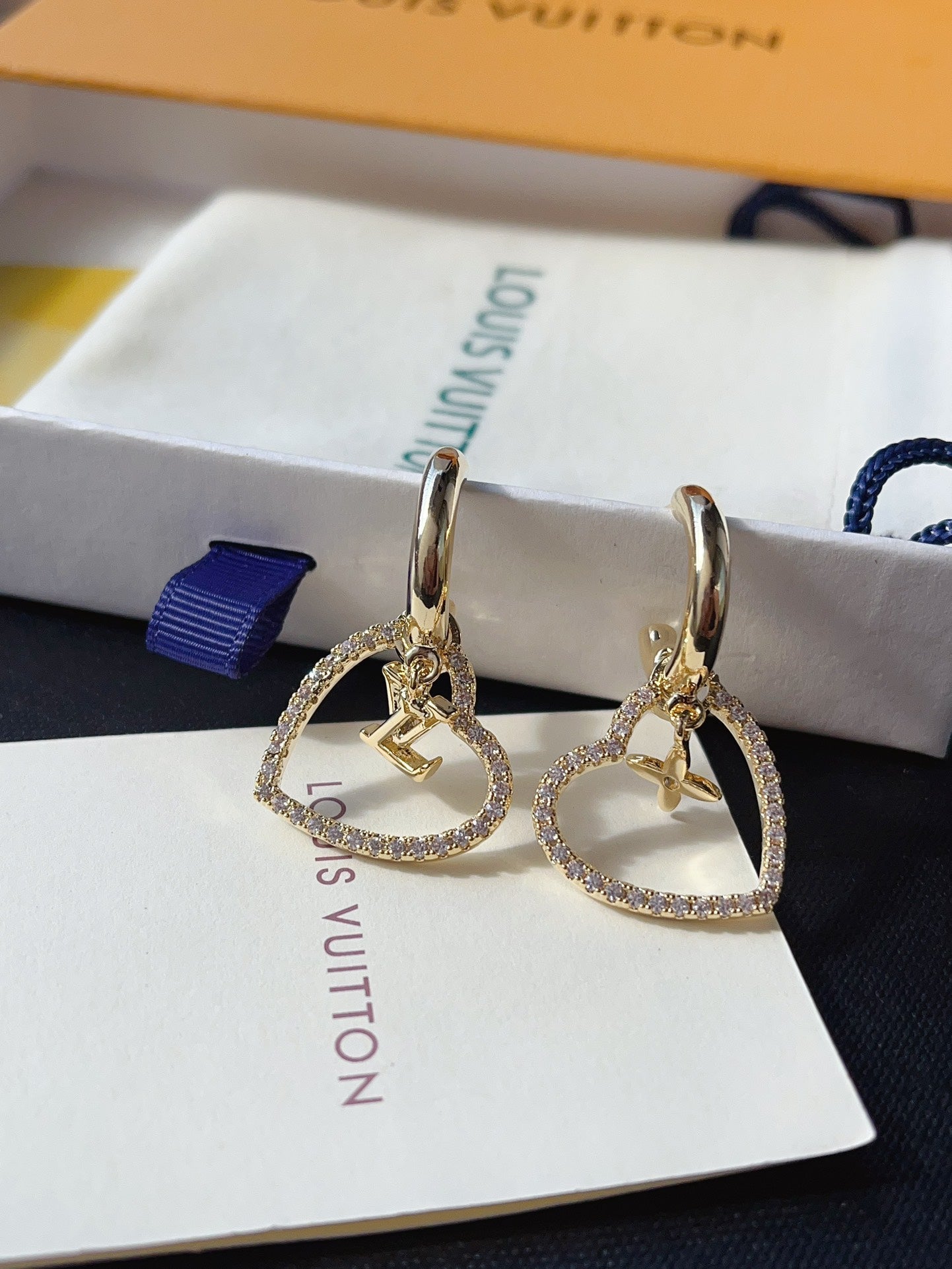 Diamond Heart Earrings