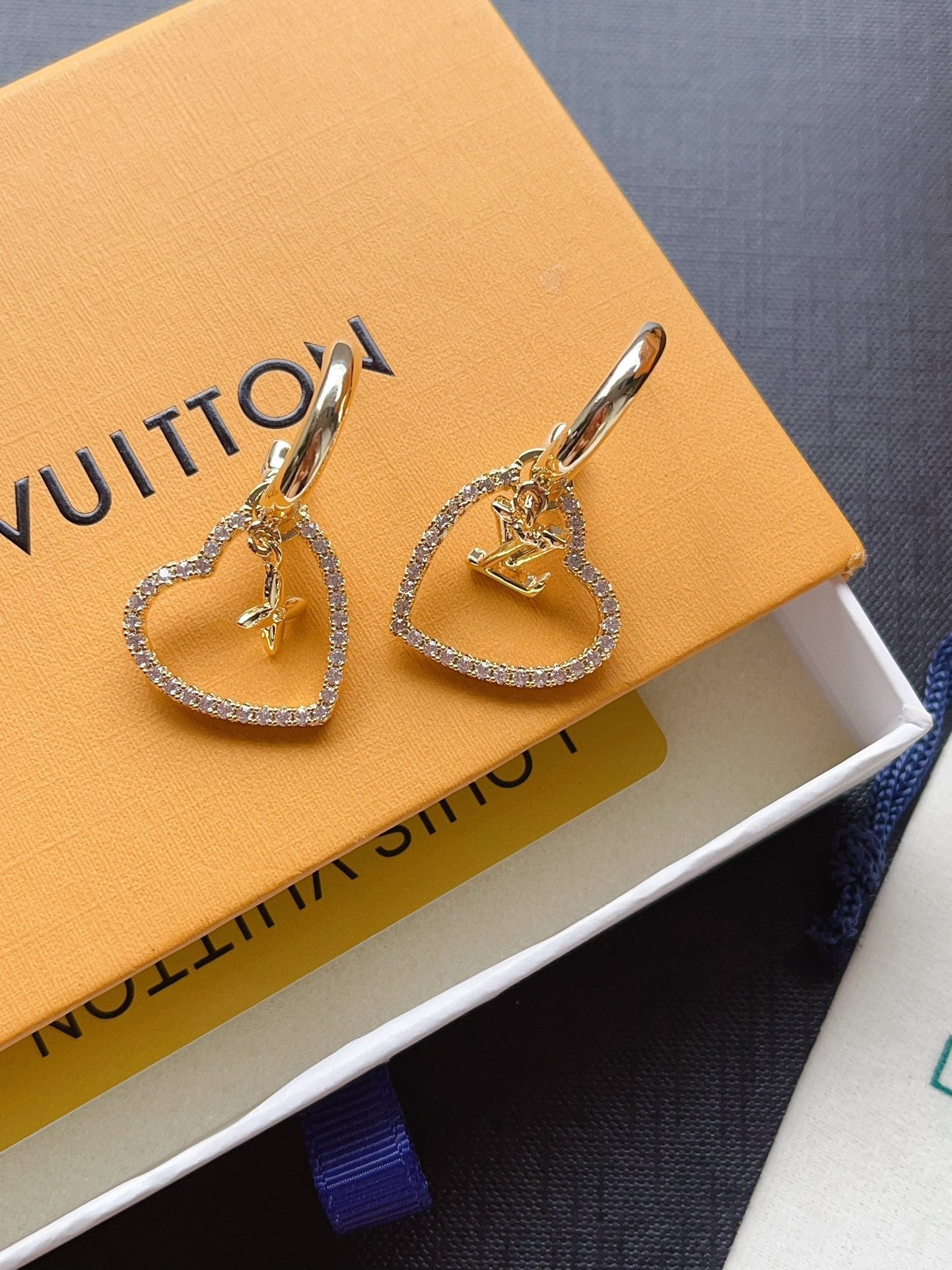 Diamond Heart Earrings
