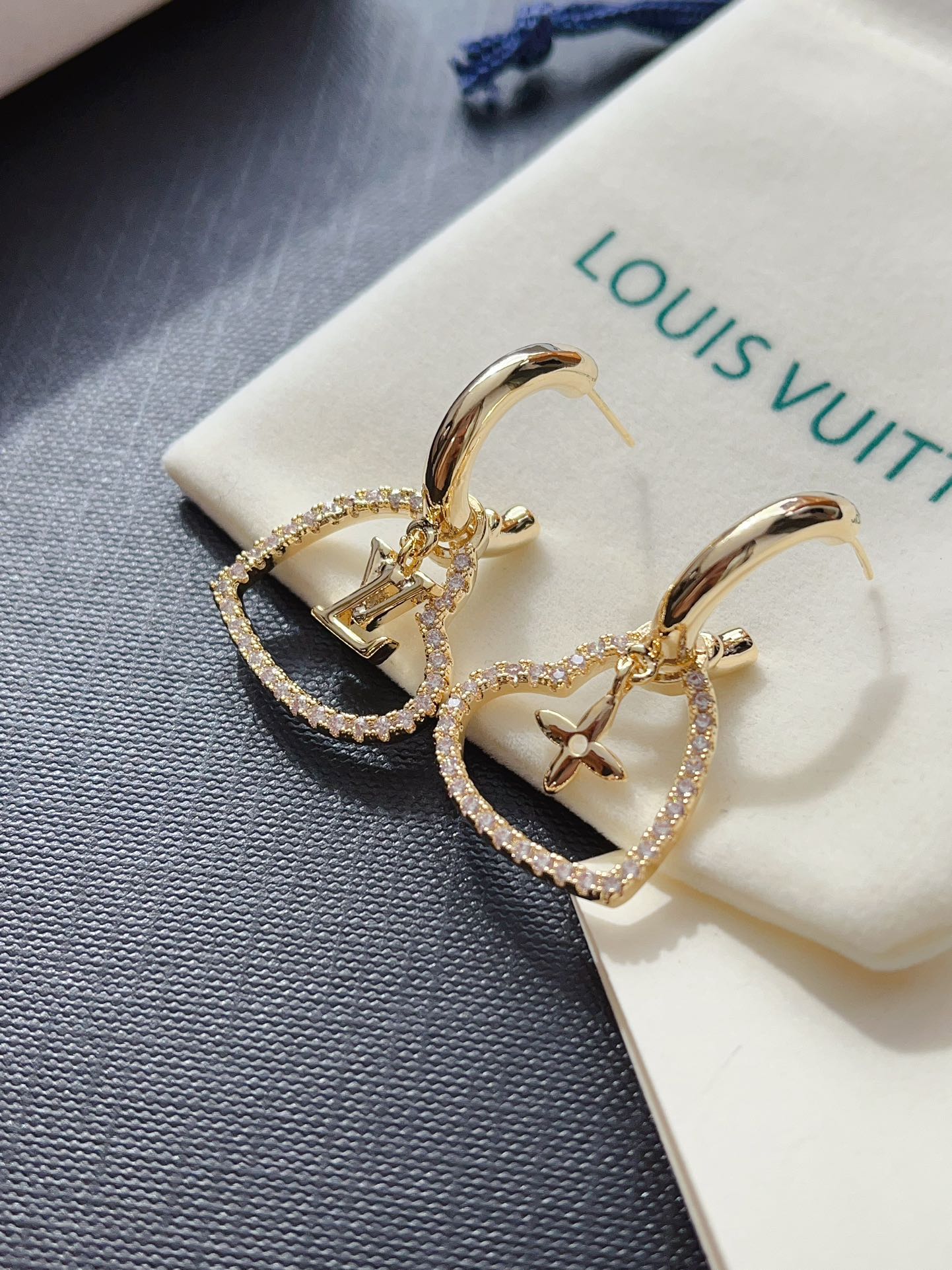 Diamond Heart Earrings