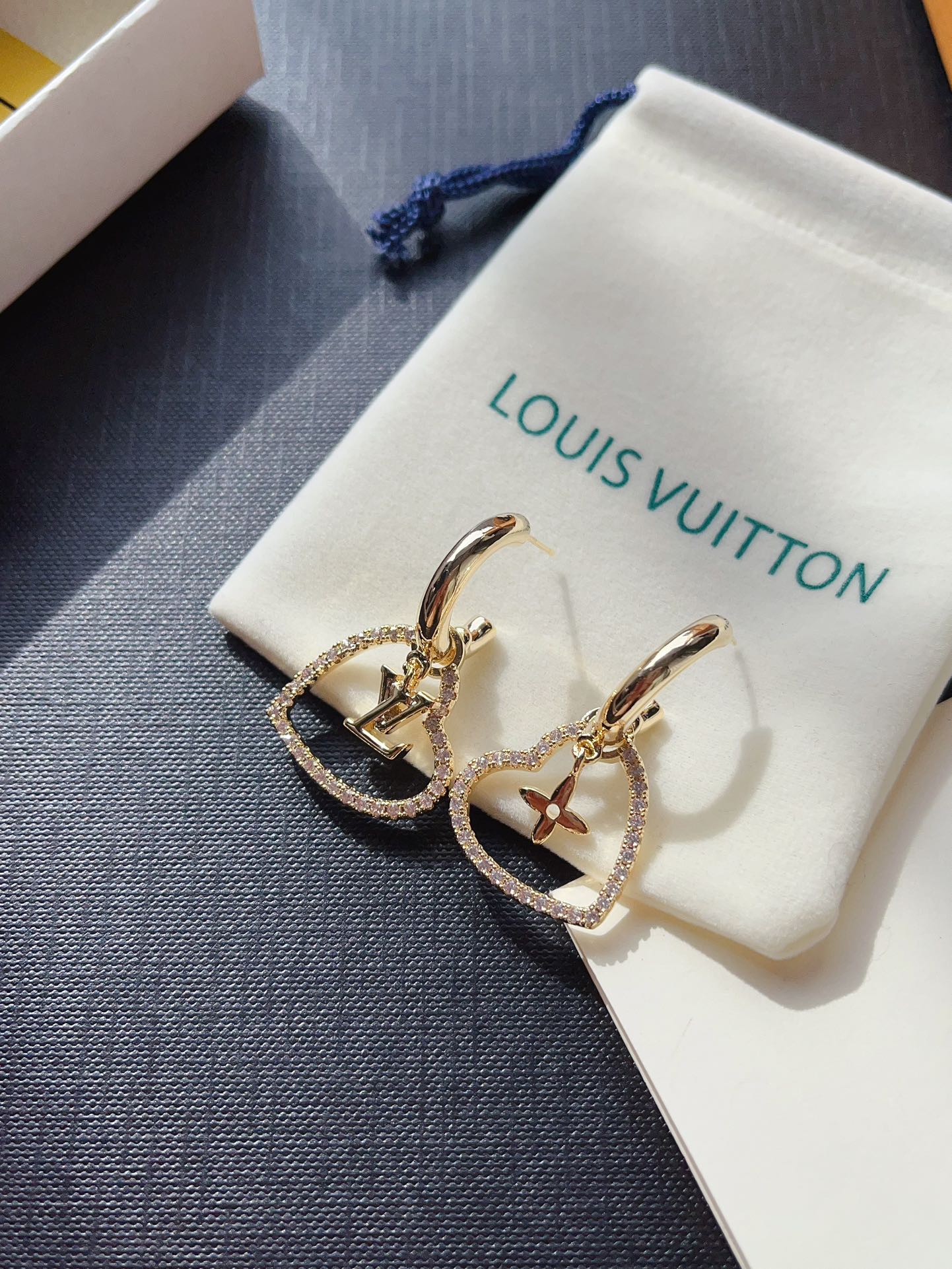 Diamond Heart Earrings