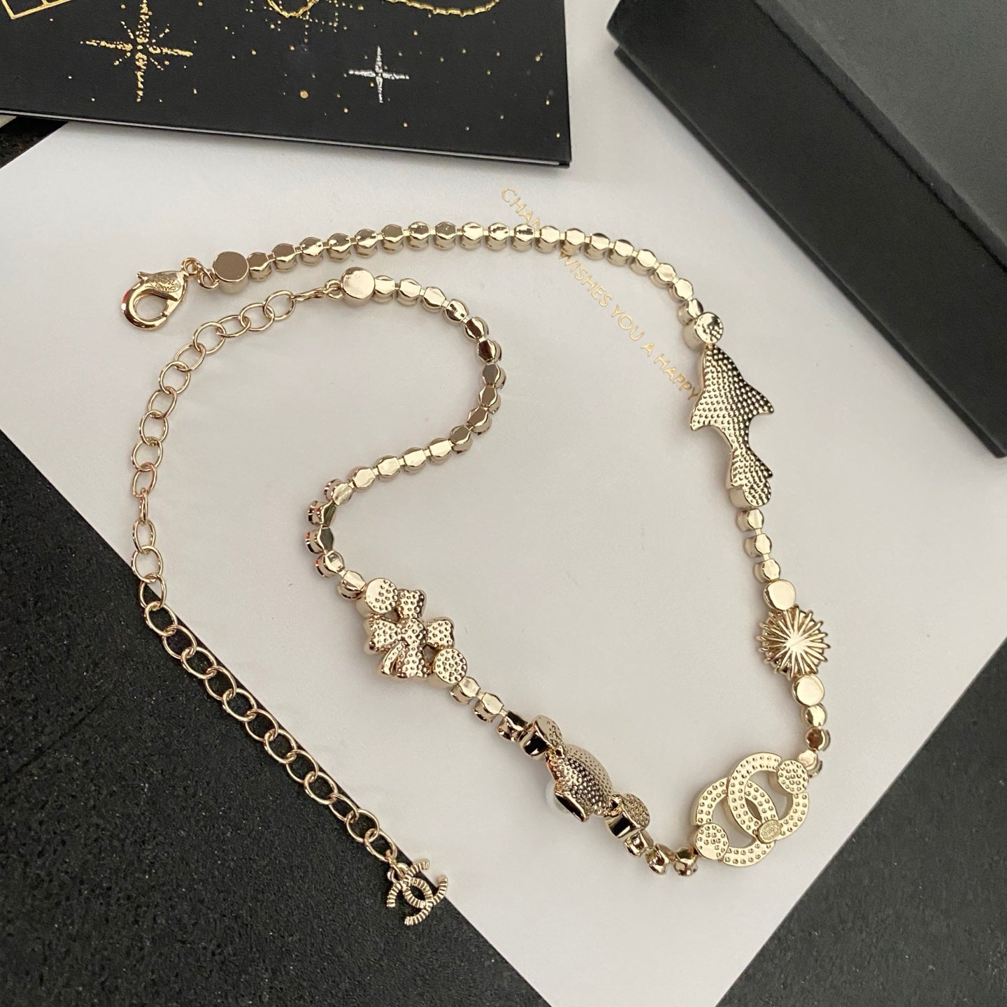 Diamond charm necklace