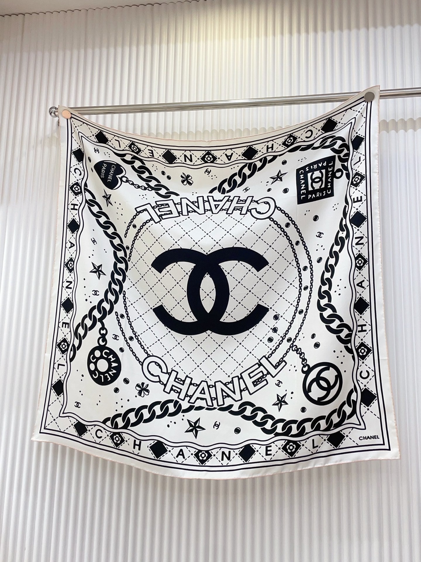 Elegant women's square silk scarf