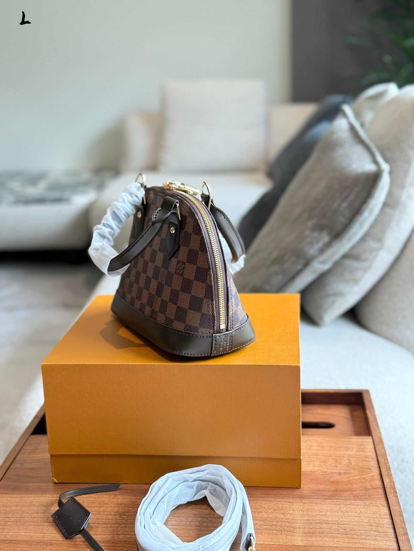 Classic Checkerboard Shell Bag
