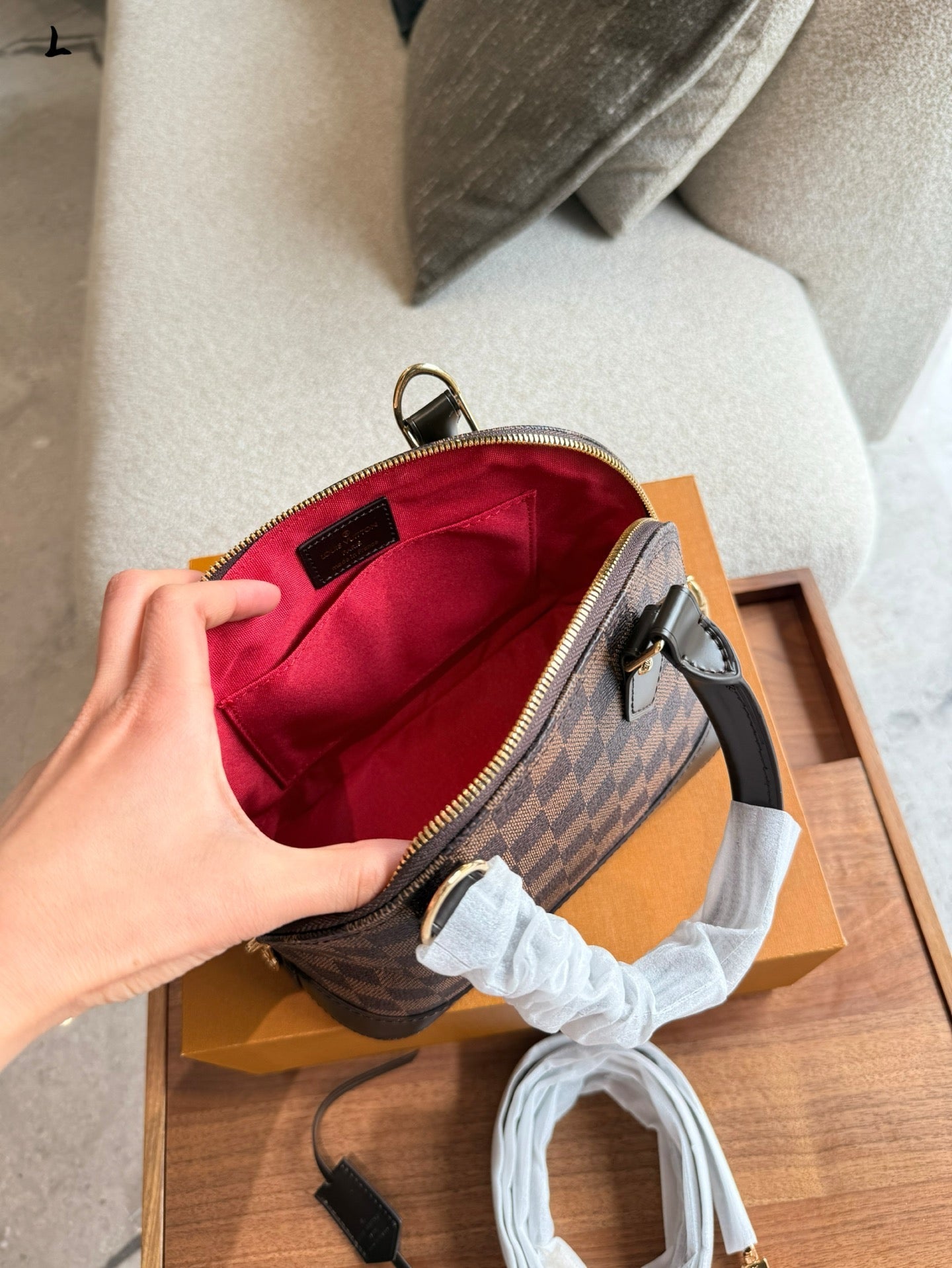 Classic Checkerboard Shell Bag