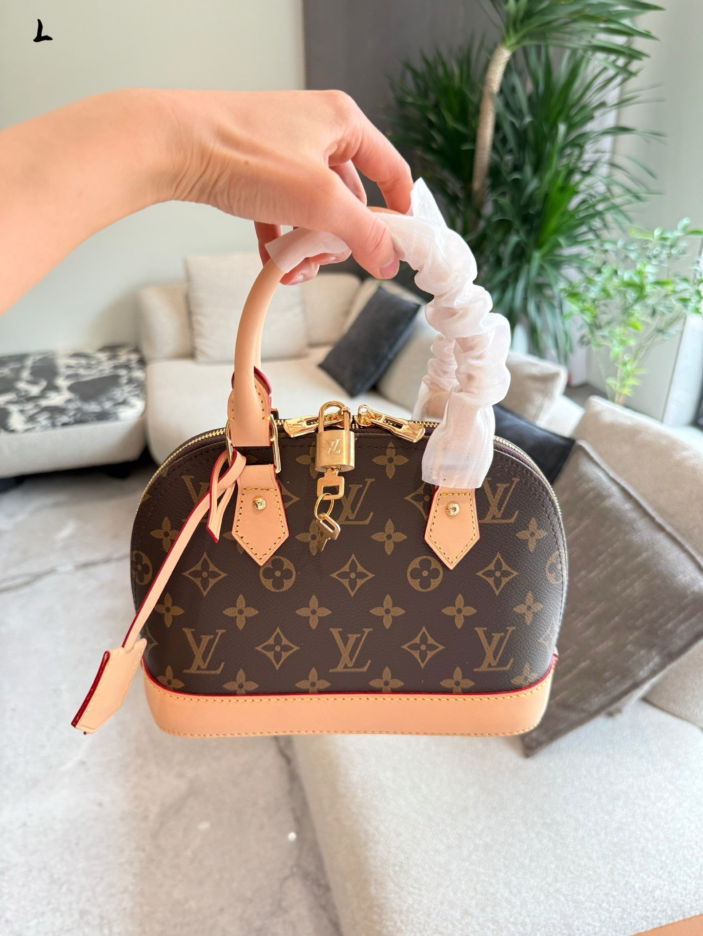 Printed Letter Shell Bag