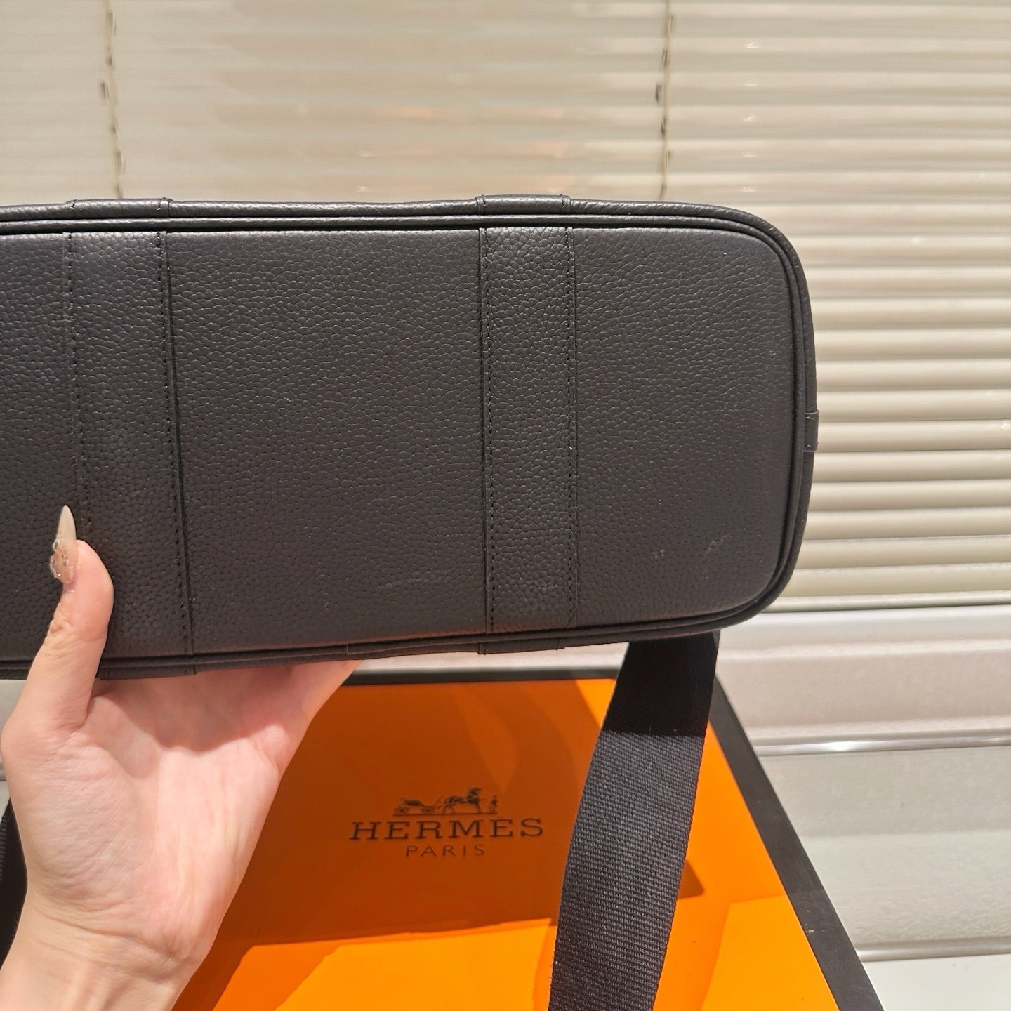 Large Leather Hand-held Garden Bag