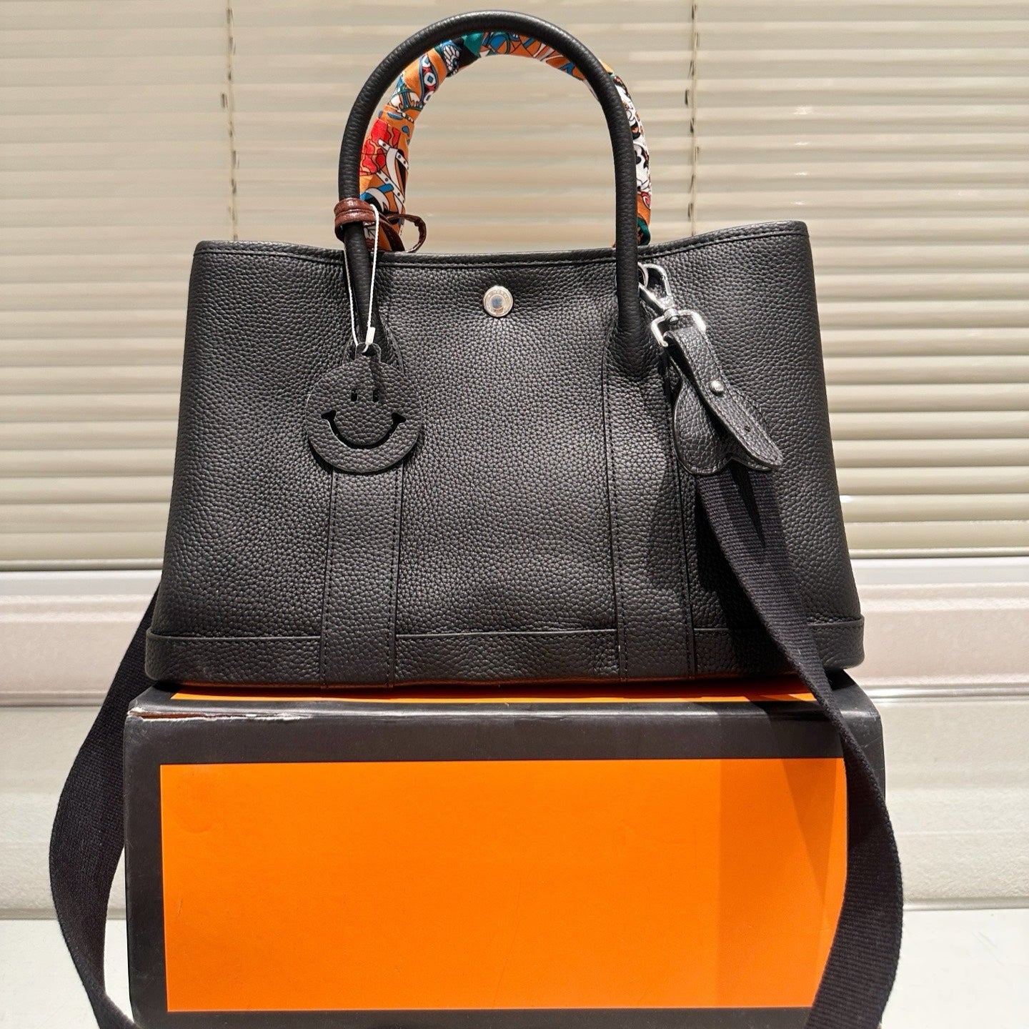 Large Leather Hand-held Garden Bag