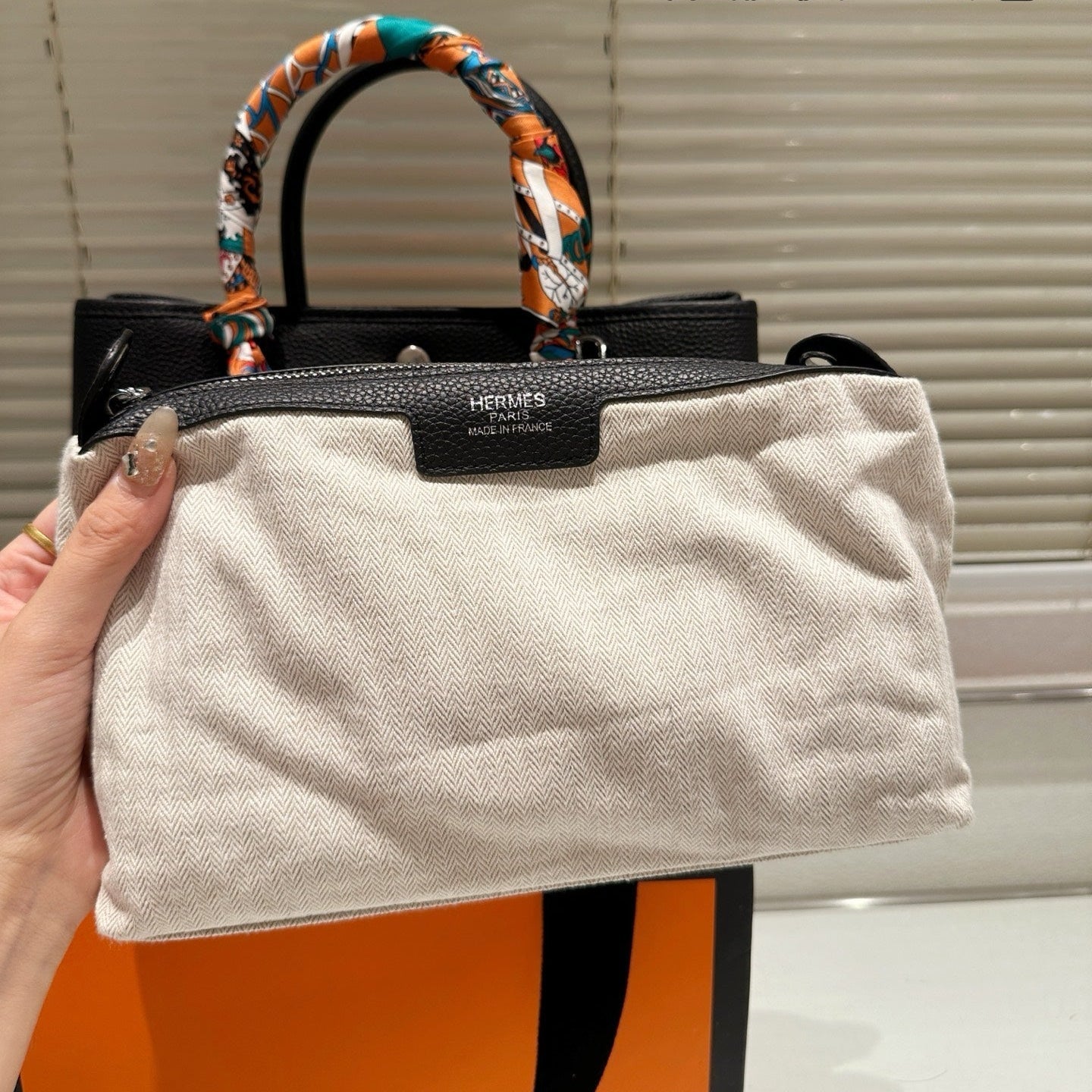 Large Leather Hand-held Garden Bag